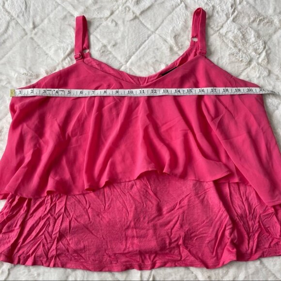 Torrid | Supersonic Pink Double Layer Chiffon Blouse | Size 1X - Picture 7 of 8